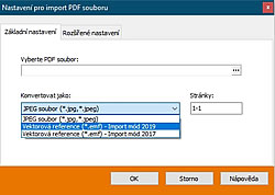 Import PDF souboru