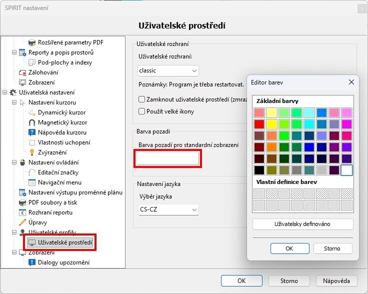 Uživatelské prostředí Uživatelské prostředí